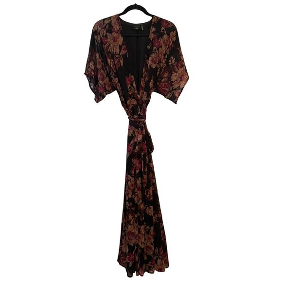 Vici Moody Floral Feminine Sexy Classy Wrap Maxi Dress Women's Size Medium - Picture 6 of 11
